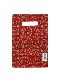 Красный подарочный новогодний пакет с вырубной ручкой (20х30 см) - Сима-Ленд - купить с доставкой в Оренбурге