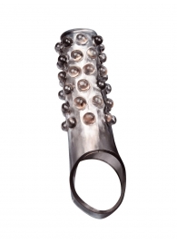 Дымчатая насадка на пенис с выпуклостями - 11 см. - Sex Expert - в Оренбурге купить с доставкой