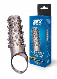 Дымчатая насадка на пенис с шипами и выпуклостями - 12 см. - Sex Expert - в Оренбурге купить с доставкой