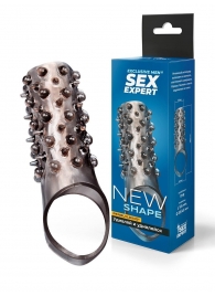 Дымчатая насадка на пенис с шипами и выпуклостями - 12,5 см. - Sex Expert - в Оренбурге купить с доставкой
