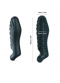 Серая силиконовая насадка на пенис с подхватом Manwan Ryzer - Manwan - в Оренбурге купить с доставкой