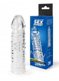 Прозрачная закрытая насадка на пенис - 17 см. - Sex Expert - в Оренбурге купить с доставкой