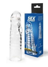 Прозрачная закрытая насадка на член - 15 см. - Sex Expert - в Оренбурге купить с доставкой