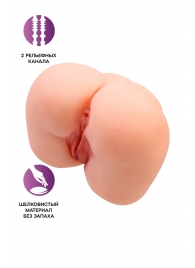 Реалистичный мастурбатор-попка с 2 любовными входами - No Name - в Оренбурге купить с доставкой