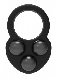 Черное эрекционное кольцо с утяжелителями - Dream Toys - в Оренбурге купить с доставкой