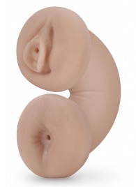 Телесный люминесцентный двусторонний мастурбатор Tasha - Blush Novelties - в Оренбурге купить с доставкой