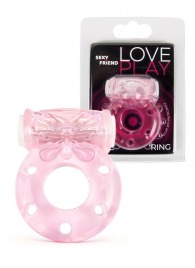 Розовое эрекционное виброкольцо с бабочкой - 1137 - в Оренбурге купить с доставкой