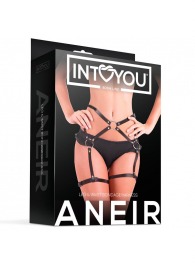 Черные стрепы на бёдра Aneir - Intoyou - купить с доставкой в Оренбурге