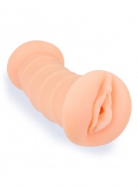 Телесный двусторонний мастурбатор с вибропулей и эрекционными кольцами в комплекте - Sexy Girl - в Оренбурге купить с доставкой