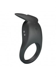 Черное перезаряжаемое виброкольцо Carlton - Baile - в Оренбурге купить с доставкой