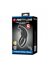 Черное перезаряжаемое виброкольцо Goodwin - Baile - в Оренбурге купить с доставкой