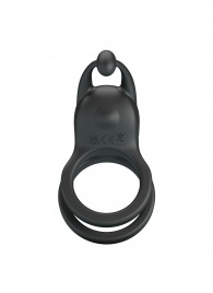 Черное перезаряжаемое виброкольцо Goodwin - Baile - в Оренбурге купить с доставкой