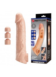 Телесный фаллоудлинитель с подхватом мошонки Silas - 26 см. - Baile - в Оренбурге купить с доставкой
