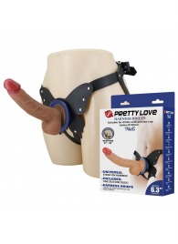 Поясной страпон Wells: трусики в форме бабочки и фаллоимитатор-насадка - Baile - купить с доставкой в Оренбурге