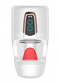 Белый мастурбатор с язычком и возвратно-поступательными движениями - Secwell - в Оренбурге купить с доставкой