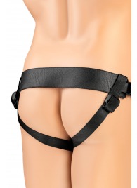 Телесный фаллопротез на черных ремнях Conall - 15 см. - ToyFa - купить с доставкой в Оренбурге