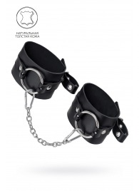 Черные оковы из толстой кожи с люверсами - Pecado - купить с доставкой в Оренбурге