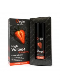 Жидкий вибратор Orgie High Voltage Strawberry - 15 мл. - ORGIE - купить с доставкой в Оренбурге