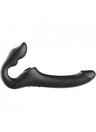 Черный безремневой страпон с 3 моторами - Ibiza - купить с доставкой в Оренбурге