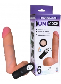 Фаллическая насадка Харнесс UNICOCK 6  с вибрацией - 18 см. - LOVETOY (А-Полимер) - купить с доставкой в Оренбурге