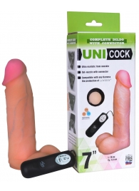 Фаллическая насадка Харнесс UNICOCK 7  с вибрацией - 19 см. - LOVETOY (А-Полимер) - купить с доставкой в Оренбурге