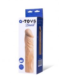 Насадка с ярко выраженной головкой и рельефным стволом - 19 см. - A-toys - в Оренбурге купить с доставкой