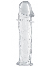 Гладкая прозрачная насадка с усиками под головкой - 12,5 см. - Toyfa Basic - в Оренбурге купить с доставкой