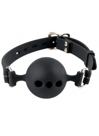 Силиконовый кляп-шар с отверстиями для дыхания Silicone Breathable Ball Gag Small - Pipedream - купить с доставкой в Оренбурге