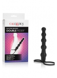 Насадка на пенис для двойного проникновения Silicone Beaded Double Rider - 14 см. - California Exotic Novelties - в Оренбурге купить с доставкой