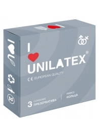 Презервативы с рёбрами Unilatex Ribbed - 3 шт. - Unilatex - купить с доставкой в Оренбурге