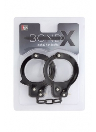 Чёрные наручники из листового металла BONDX METAL CUFFS BLACK - Dream Toys - купить с доставкой в Оренбурге