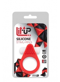 Красное эрекционное кольцо LIT-UP SILICONE STIMU RING 1 RED - Dream Toys - в Оренбурге купить с доставкой