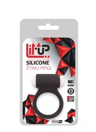Чёрное эрекционное виброкольцо LIT-UP SILICONE STIMU RING 3 BLACK - Dream Toys - в Оренбурге купить с доставкой