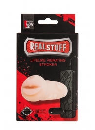 Мастурбатор-ротик с вибрацией REALSTUFF VIBRATING MASTURBATOR MOUTH - Dream Toys - в Оренбурге купить с доставкой