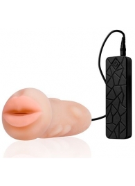 Мастурбатор-ротик с вибрацией REALSTUFF VIBRATING MASTURBATOR MOUTH - Dream Toys - в Оренбурге купить с доставкой
