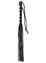 Чёрная мини-плеть из резины Rubber Mini Whip - 22 см. - Blush Novelties - купить с доставкой в Оренбурге