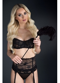 Стек с большим чёрным пером Large Feather Tickler - 65 см. - Blush Novelties - купить с доставкой в Оренбурге