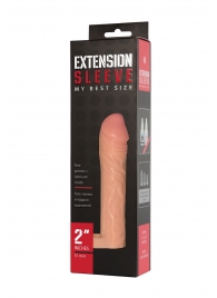 Телесная насадка-удлинитель Extension sleeve с подхватом - 17 см. - Sitabella - в Оренбурге купить с доставкой
