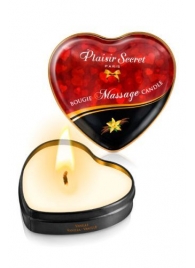 Массажная свеча с ароматом ванили Bougie Massage Candle - 35 мл. - Plaisir Secret - купить с доставкой в Оренбурге