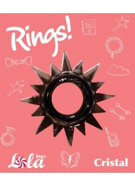 Чёрное эрекционное кольцо Rings Cristal - Lola Games - в Оренбурге купить с доставкой