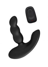 Черный силиконовый стимулятор простаты Levett Nitoc с пультом ДУ - Levett - в Оренбурге купить с доставкой