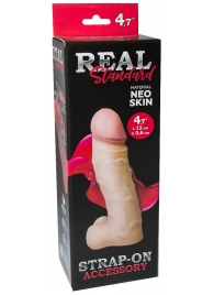 Реалистичная насадка с мошонкой REAL Standard - 15,5 см. - LOVETOY (А-Полимер) - купить с доставкой в Оренбурге