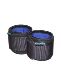 Неопреновые черно-синие наручники - Sitabella - купить с доставкой в Оренбурге