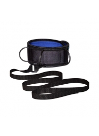 Чёрно-синий неопреновый ошейник с поводком - Sitabella - купить с доставкой в Оренбурге