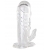 Прозрачная гелевая насадка с клиторальным отростком - 13 см. - Toyfa Basic - в Оренбурге купить с доставкой