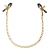 Чёрные с золотом зажимы на соски Gold Chain Nipple Clamps - Pipedream - купить с доставкой в Оренбурге