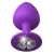 Фиолетовая анальная пробка со стразом Her Little Gem Large Plug - 9,5 см. - Pipedream - купить с доставкой в Оренбурге