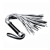 Серебристая плетка Struggle My Flogger с черной ручкой - 45 см. - Lovetoy - купить с доставкой в Оренбурге