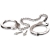 Металлические наручники Metal Leg Cuffs - Pipedream - купить с доставкой в Оренбурге