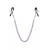 Зажимы для сосков с фиолетовой цепочкой Sweet Caress Nipple Chain - Sweet Caress - купить с доставкой в Оренбурге
